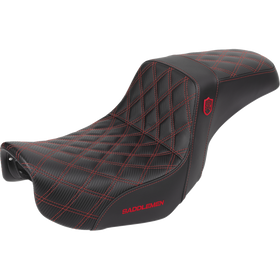 Saddlemen Pro Series Sdc Performance Seat Carbon Fiber/Lumbar Gripper Red Stitch Dyna '06-'17