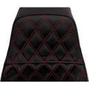 Saddlemen Pro Series Sdc Performance Seat Carbon Fiber/Lumbar Gripper Red Stitch Dyna '06-'17