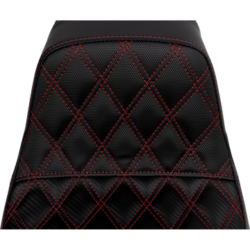 Saddlemen Pro Series Sdc Performance Seat Carbon Fiber/Lumbar Gripper Red Stitch Dyna '06-'17