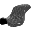 Saddlemen Pro Series Sdc Performance Seat Carbon Fiber/Lumbar Gripper White Stitch Dyna '06-'17