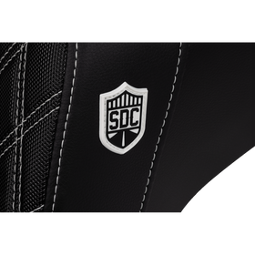Saddlemen Pro Series Sdc Performance Seat Carbon Fiber/Lumbar Gripper White Stitch Dyna '06-'17