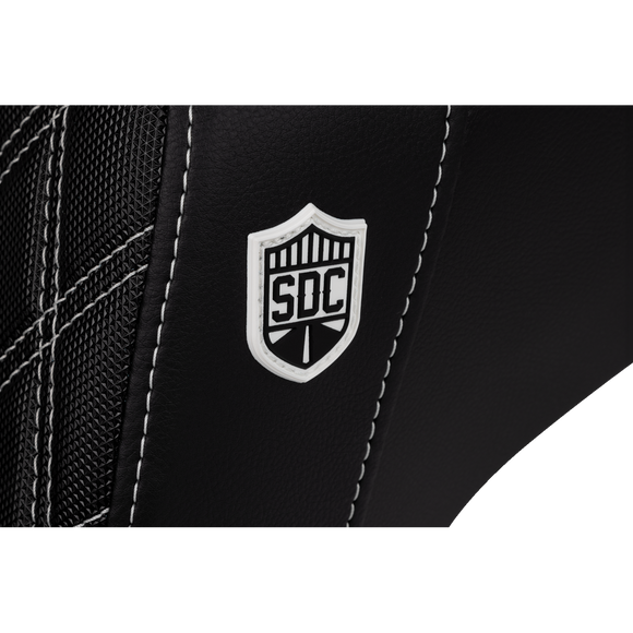 Saddlemen Pro Series Sdc Performance Seat Carbon Fiber/Lumbar Gripper White Stitch Dyna '06-'17