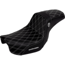 Saddlemen Pro Series Sdc Performance Seat Carbon Fiber/Lumbar Gripper White Stitch Dyna '06-'17