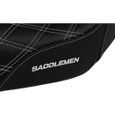 Saddlemen Pro Series Sdc Performance Seat Carbon Fiber/Lumbar Gripper White Stitch Dyna '06-'17