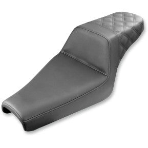 SADDLEMEN - STEP UP SEAT - BLACK, REAR LATTICE STITCH - 3.3 GALLON TANK - '04-20 XL
