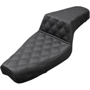 SADDLEMEN - STEP UP SEAT - BLACK, FULL LATTICE STITCH - 4.5 GALLON TANK - '04-20 XL