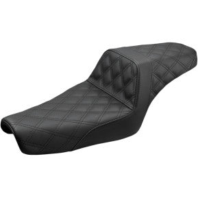 SADDLEMEN - STEP UP SEAT - BLACK, LATTICE STITCH - 3.3 GALLON TANK - '04-20 XL