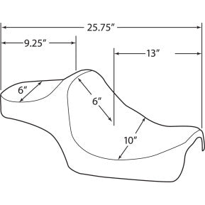 DRAG - PREDATOR III SEAT - BLACK, SMOOTH - '82-03 XL