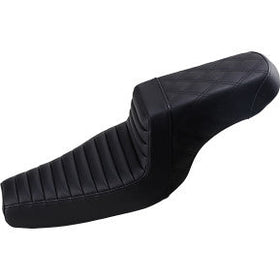 SADDLEMEN - STEP UP SEAT - BLACK, FRONT TUCK AND ROLL & REAR LATTICE STITCH - 3.3 GALLON TANK - '04-20 XL