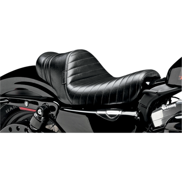 Le Pera Stubs Spoiler Seat Pleated Black w/ Black Stripes XL '04-'23