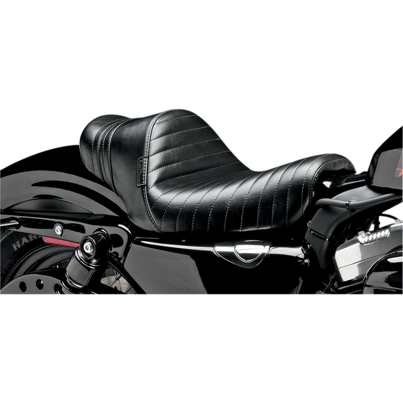 Le Pera Stubs Spoiler Seat Pleated Black w/ Black Stripes XL '04-'23