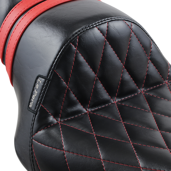 Le Pera Stubs Spoiler Seat Diamond Black w/ Red Stripes XL '04-'23