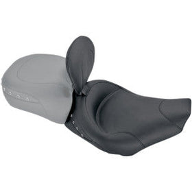 MUSTANG - WIDE SOLO SEAT W/ REMOVABLE BACKREST & RAER SEAT - BLACK STUDDED - '06-07 & '99-07 TOURING