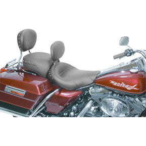 MUSTANG - WIDE SOLO SEAT W/ REMOVABLE BACKREST & RAER SEAT - BLACK STUDDED - '06-07 & '99-07 TOURING - 0