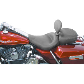 MUSTANG - WIDE SOLO SEAT W/ REMOVABLE BACKREST & REAR SEAT - VINTAGE STYLE - '06-07 & '97-07 TOURING