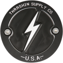 Thrashin Supply Co. dished black 2-hole Milwaukee-Eight points cover TSC-3027-4 for Harley-Davidson Touring and Softail M8