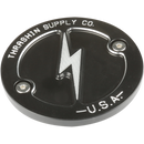 Thrashin Supply Co. dished black 2-hole Milwaukee-Eight points cover TSC-3027-4 for Harley-Davidson Touring and Softail M8