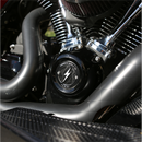 Thrashin Supply Co. dished black 2-hole Milwaukee-Eight points cover TSC-3027-4 for Harley-Davidson Touring and Softail M8