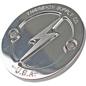 Thrashin Supply Co. Points Cover Dished Polished 2 Hole M8