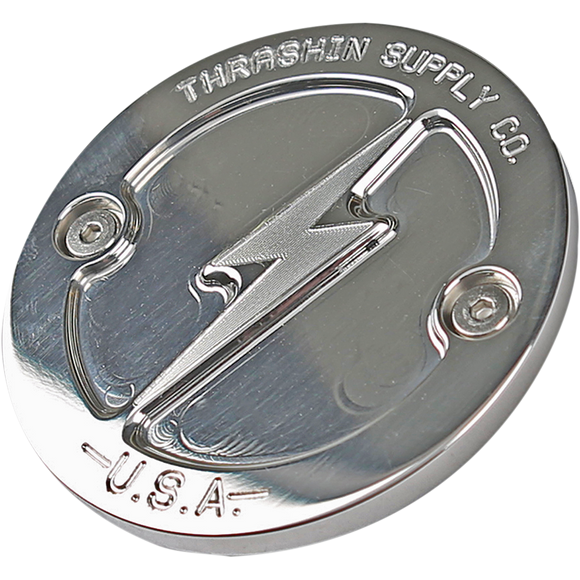 Thrashin Supply Co. Dished Polished 2-Hole Points Cover TSC-3027-2 for Milwaukee-Eight Harley-Davidson Touring and Softail
