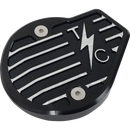 Thrashin Supply Co. Gen 2 finned black Milwaukee-Eight cam cover TSC-3029-4 for Harley-Davidson Touring and Softail