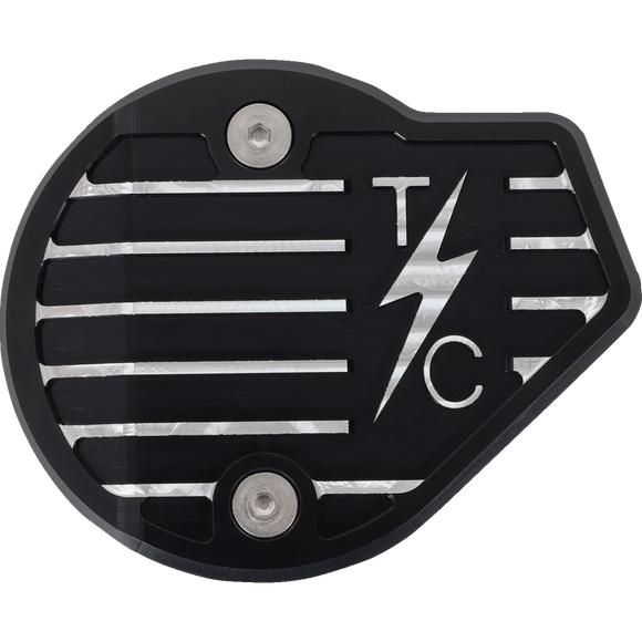 Thrashin Supply Co. Gen 2 finned black Milwaukee-Eight cam cover TSC-3029-4 for Harley-Davidson Touring and Softail
