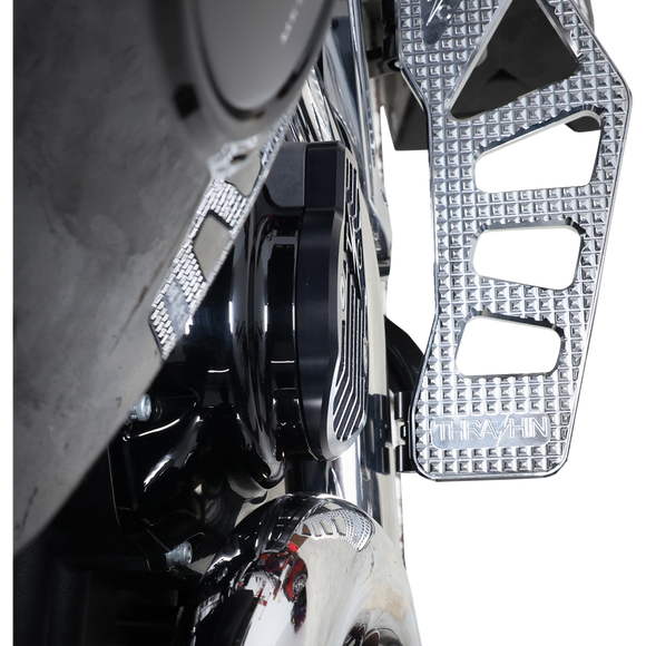 Thrashin Supply Co. Gen 2 finned black Milwaukee-Eight cam cover TSC-3029-4 for Harley-Davidson Touring and Softail