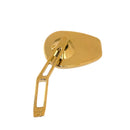 Left Pro-One Performance gold titanium nitride coated billet motorcycle mirror with Micro OEM head and V2 cut-out stem (102100TIN)