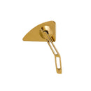 Pro-One Performance billet motorcycle mirror, Gold Titanium Nitride coated, mini teardrop head with V2 cut-out stem (right, part 102130TIN)