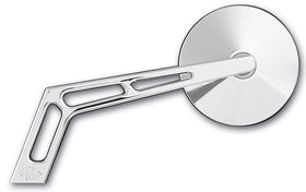 Pro-One Performance chrome billet motorcycle mirror with 3-inch round head and Weekend Warrior slotted stem