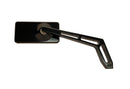 Pro-One Performance Billet all-black motorcycle mirror, Weekend Warrior stem with 4 by 2-inch rectangle head, part 102471AB