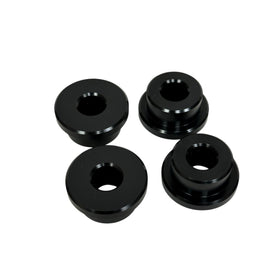 103050B solid mount billet riser bushing kit – 4 black anodized CNC-machined aluminum bushings for Dyna FXR Sportster