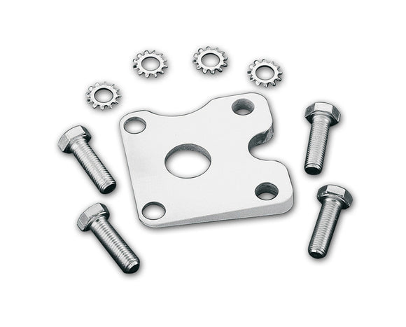 Kickstand angle plate kit with bolts and washers for lowered Harley-Davidson Big Twin models 1936–1999 (except FL Touring & Dyna)