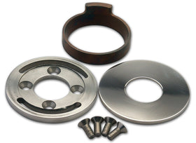 Pro-One #103413 Fork Stop Kit, polished stainless steel hide-away for hourglass neck with bearing race, cover plate and screws