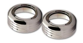 Chrome billet aluminum fork leg dust boots (pair) #103460 for Harley-Davidson 41mm sliders