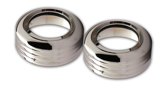 Chrome billet aluminum fork leg dust boots (pair) #103460 for Harley-Davidson 41mm sliders
