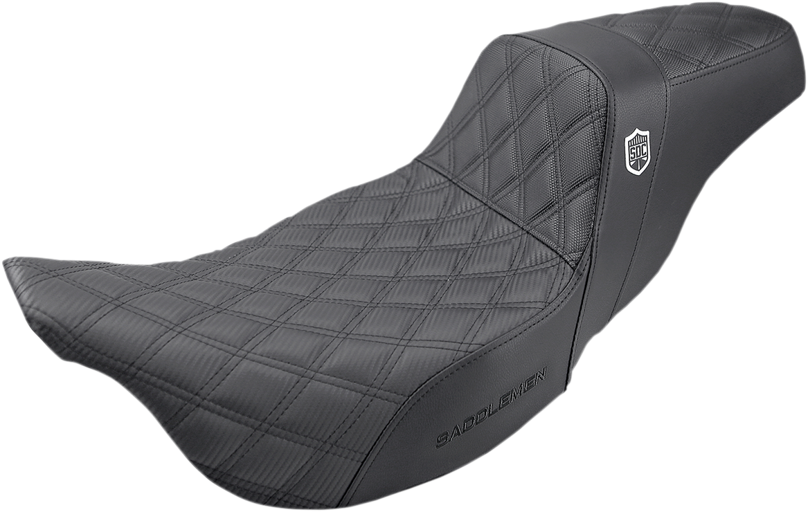 SADDLEMEN Pro Series SDC Performance Seat - w/o Backrest - Lattice Stitch - FL '08 -'23 SC80807DB