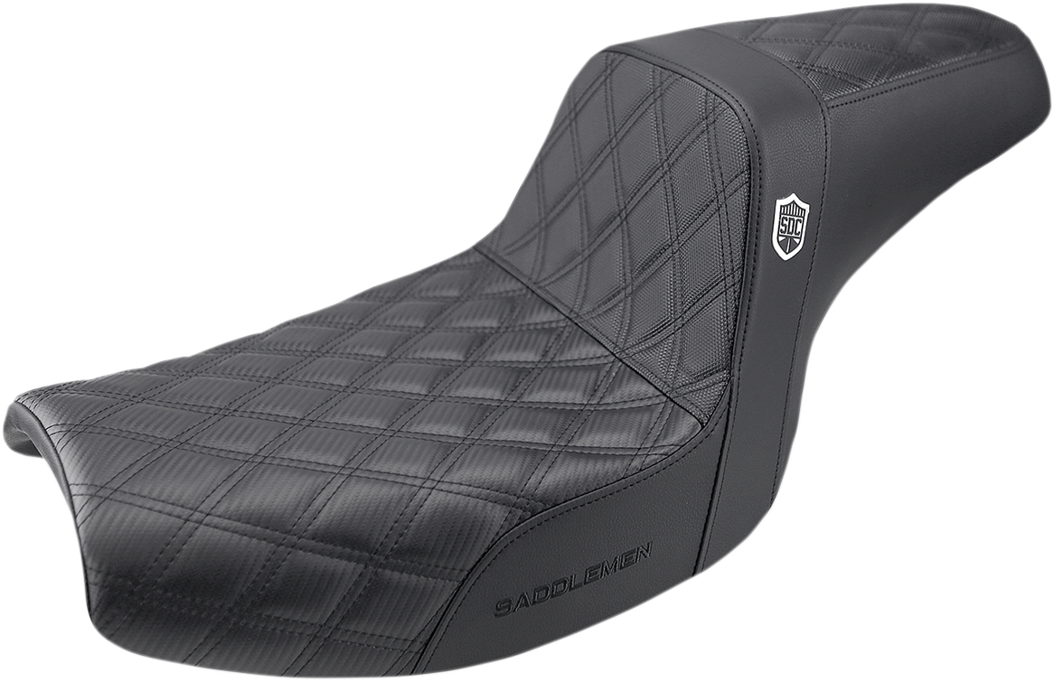 SADDLEMEN Pro Series SDC Performance Seat - w/o Backrest - Lattice Stitch/Lumbar Gripper - FXR '82-'00 SC88209DB