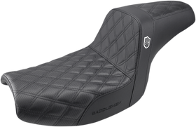 SADDLEMEN Pro Series SDC Performance Seat - w/o Backrest - Lattice Stitch/Lumbar Gripper - FXR '82-'00 SC88209DB