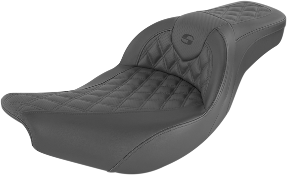 SADDLEMEN Klockwerks Pro Series Seat - Black w/ Black Stitching - Indian '14-'24 I14-07-KLOCK