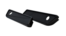 Pair of black smooth slim-line saddlebag latch covers (104721B) for 2014–2023 Harley-Davidson Touring models