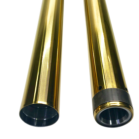 Pair of Pro-One Performance 49mm gold anodized motorcycle fork tubes