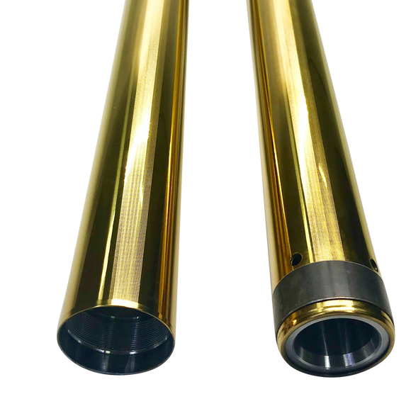 Pair of Pro-One Performance 49mm gold anodized motorcycle fork tubes