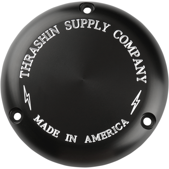 Thrashin Supply Classic Black Derby Cover for Harley-Davidson Dyna Softail Touring FXR 1970–1998