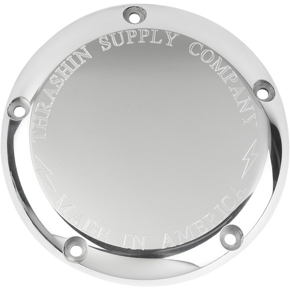 Thrashin Supply Co. TSC-3010-2 polished classic derby cover for 1999–2018 Harley-Davidson Touring, Softail, and Dyna Big Twin models