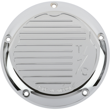 Thrashin Supply Co. Derby Cover Finned Chrome M8 5 Hole