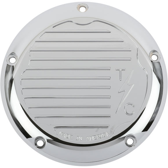 Thrashin Supply Finned Chrome Derby Cover for Harley-Davidson M8 Touring Trike Street Glide Road Glide Road King 2015–2025