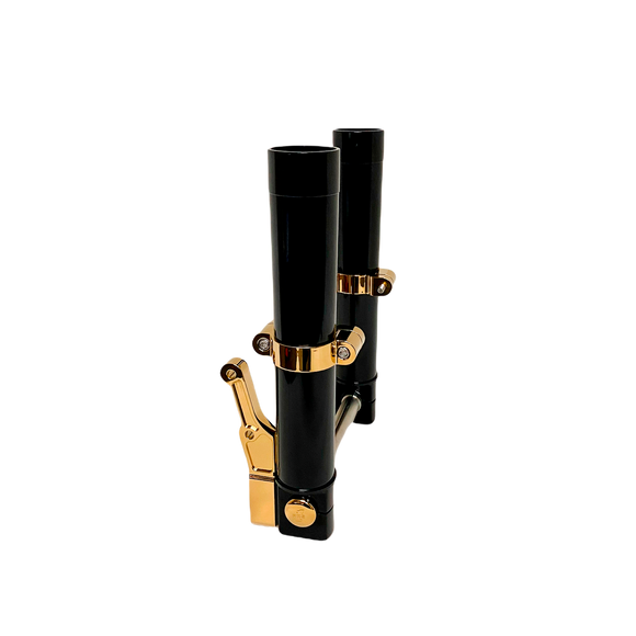 Destroyer V1 complete lower fork leg kit, black and gold, for 2014 and up Touring motorcycles