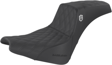 SADDLEMEN Pro Series SDC Performance Seat - w/o Backrest - Lattice Stitch/Lumbar Gripper - FX '18-'24 SC81830DB