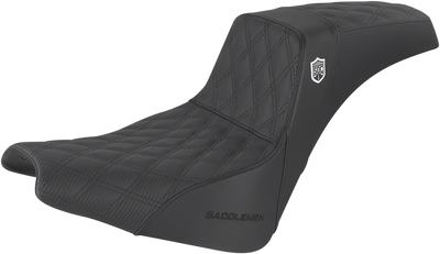 SADDLEMEN Pro Series SDC Performance Seat - w/o Backrest - Lattice Stitch/Lumbar Gripper - FX '18-'24 SC81830DB